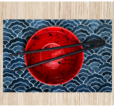 Japanska vågmönster eleganta bordsplattor - Tenstickers