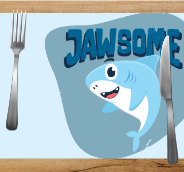 Jawsome design havsvarelser barn bordsmatta - Tenstickers