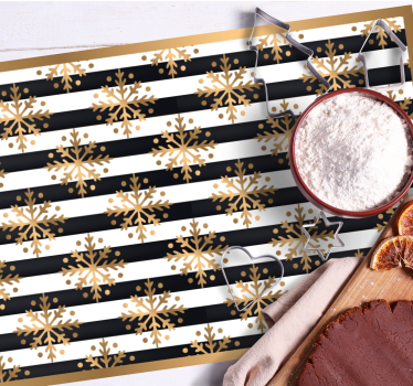 Jul bordstabletter guld snöflinge mönster - Tenstickers