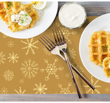 Jul bordstabletter med snöflinge mönster - Tenstickers