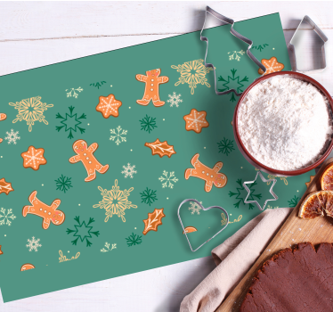 Jul bordstabletter pepparkaks mönster - Tenstickers