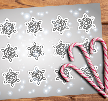 Jul bordstabletter snöflinge mönster - Tenstickers