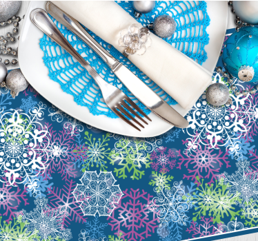 Jul bordstabletter snöflinge mönster vinter - Tenstickers