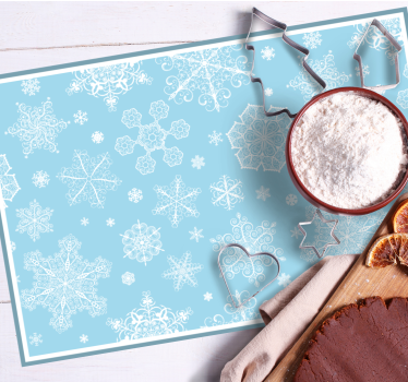 Jul bordstabletter snöflingemönster yta - Tenstickers
