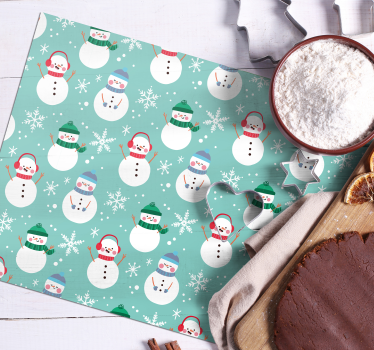 Jul snögubbe bordsmattor - Tenstickers