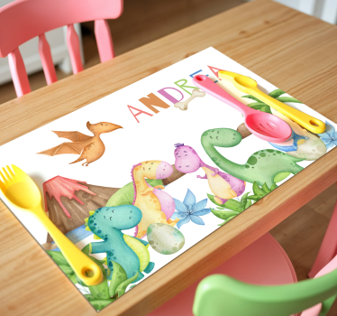 Jurasscen bordstabletter med namn - Tenstickers