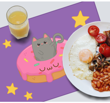 Katt och munk barn matta - Tenstickers