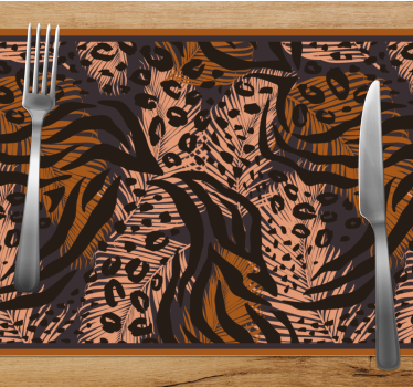 Leopard- och växtunderlägg - Tenstickers