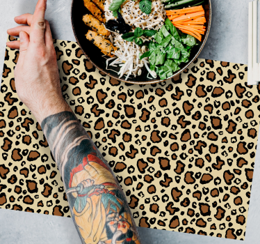 Leopardmönster bordstabletter - Tenstickers