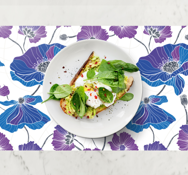 Levande botaniskt mönster bordstabletter - Tenstickers