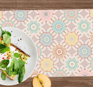 Livlig botanisk tryck bordstabletter original - Tenstickers