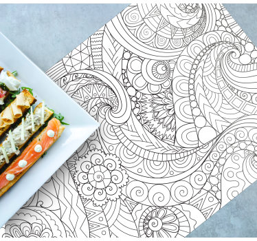 Mandala vita eleganta bordsplattor - Tenstickers