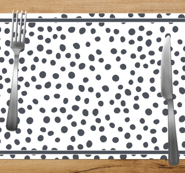 Moderna bordstabletter i vinyl med prickig design i hampton-stil - Tenstickers