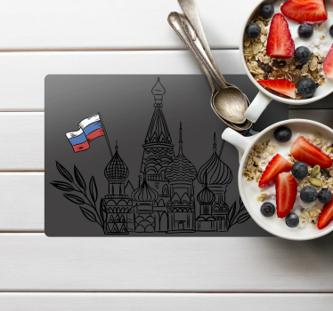 Moskva katedral silhuett hem vinyl bordstabletter - Tenstickers