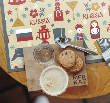 Moskva katedralen hem vinyl bordstabletter - Tenstickers