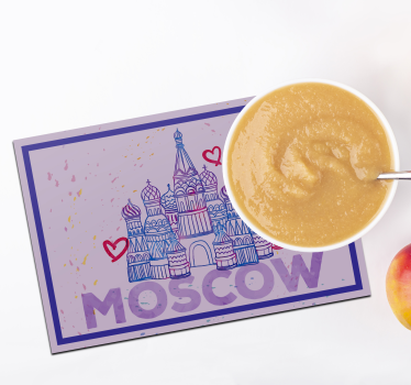 Moskva med hjärtan vinylplattformar - Tenstickers