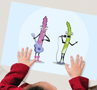 Musikaliska grönsaksfigurer bordstabletter barnen - Tenstickers