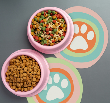 Pet paws skål Bordstabletter Original - Tenstickers