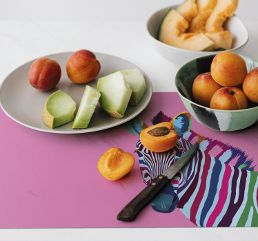 Popkonst zebra tryck bordstabletter - Tenstickers