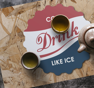 Retro drink soda bordstabletter original vinyl bordstabletter - Tenstickers
