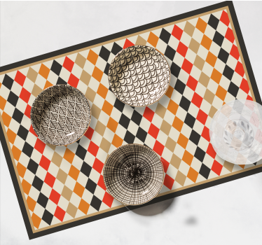 Retro mångfärgade diamanter bordstabletter - Tenstickers