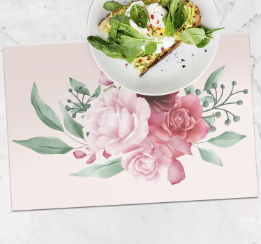 Rosor blommar moderna vinylplattformar - Tenstickers