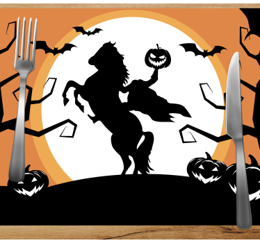 Ryttare på häst halloween bordsmattor - Tenstickers