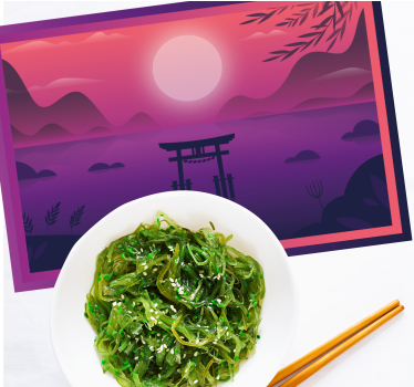 Serene sunset landscape bordstabletter modernt - Tenstickers