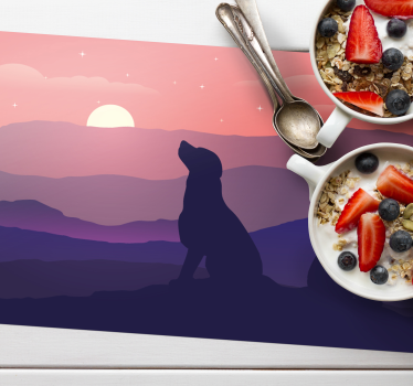 Solnedgång och hundplattformar - Tenstickers