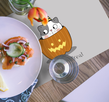 Söta halloween barn vinyl bordstabletter - Tenstickers