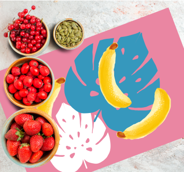 Tropisk bananmotiv bordstabletter barnen - Tenstickers
