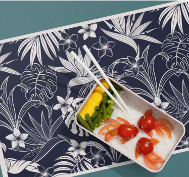 Tropisk blommönster bordstabletter elegant - Tenstickers