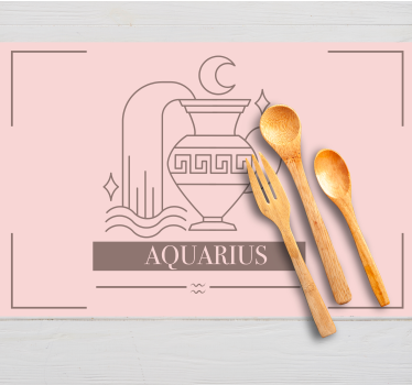 Vattumannen zodiaksymbol bordstabletter Texter - Tenstickers