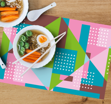 Vibrant geometrisk idé bordstabletter modernt - Tenstickers