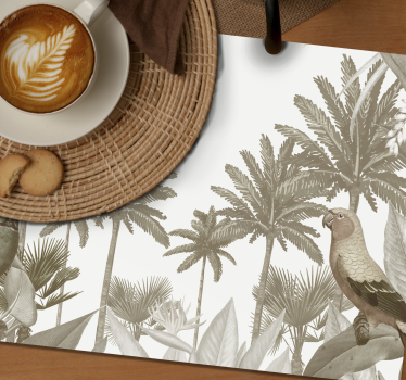 Vintage tropisk fauna samtida bordstabletter - Tenstickers