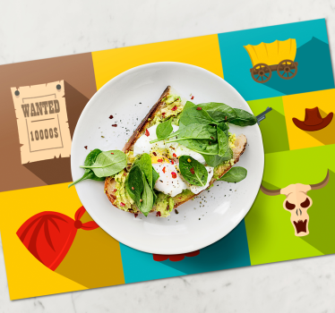 Wanted mexikansk tema bordstabletter original - Tenstickers