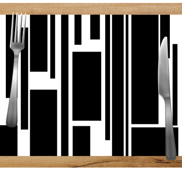 Zebra tryck texturerat vinyl bordstabletter - Tenstickers