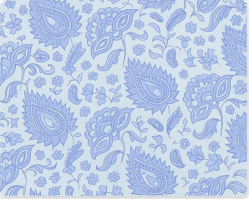 Bordstabletter original blå paisley blommönster - Tenstickers