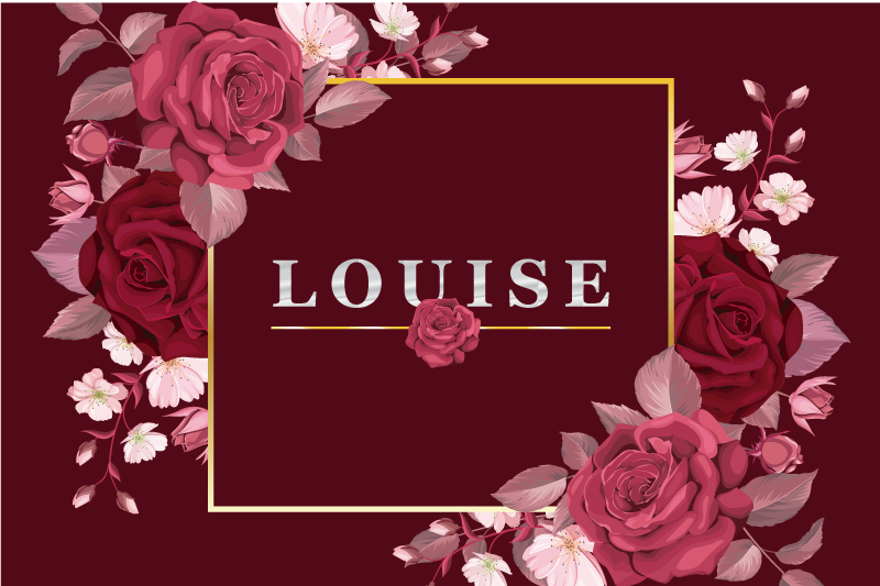 Kan anpassas med rosor namn bordstabletter - Tenstickers