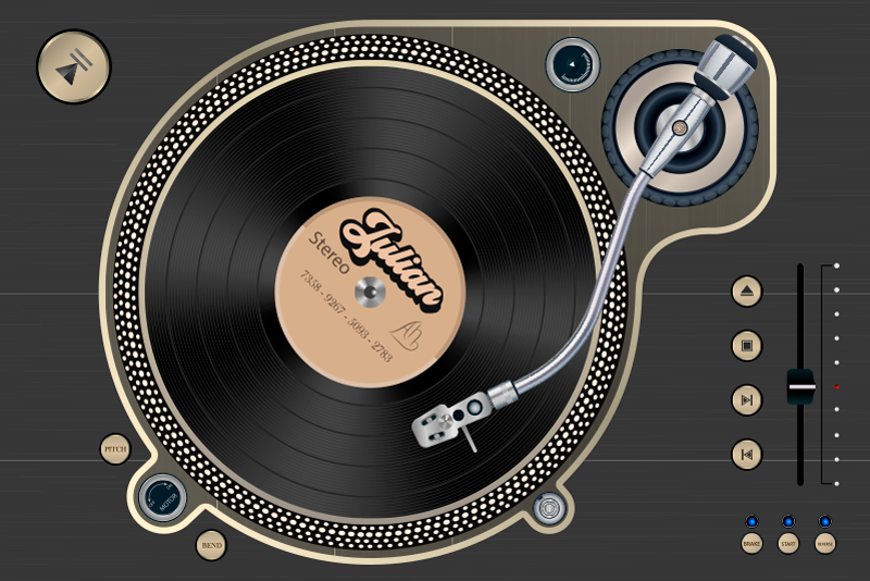 Vinylskiva namn bordstabletter - Tenstickers