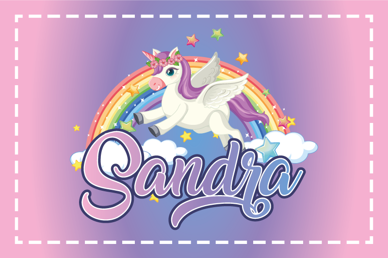 Vackra unicorn anpassningsbara barn bordstabletter - Tenstickers