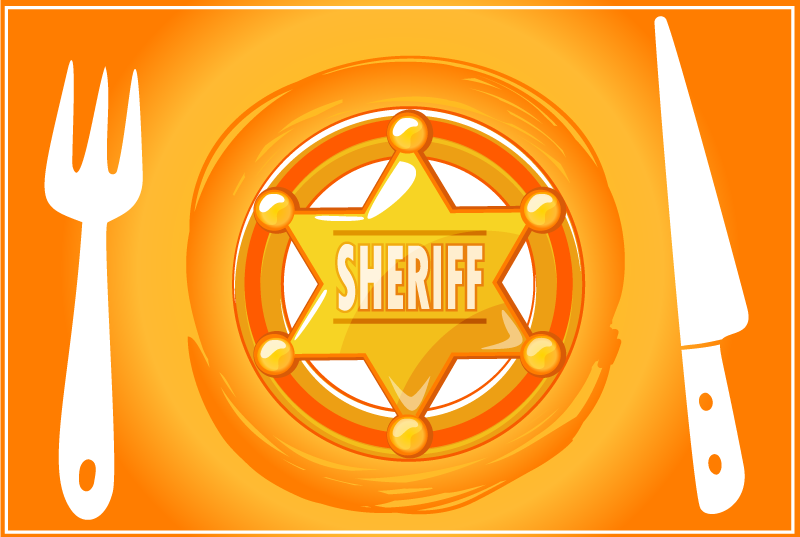 Sheriffstjärna tema bordstabletter original - Tenstickers
