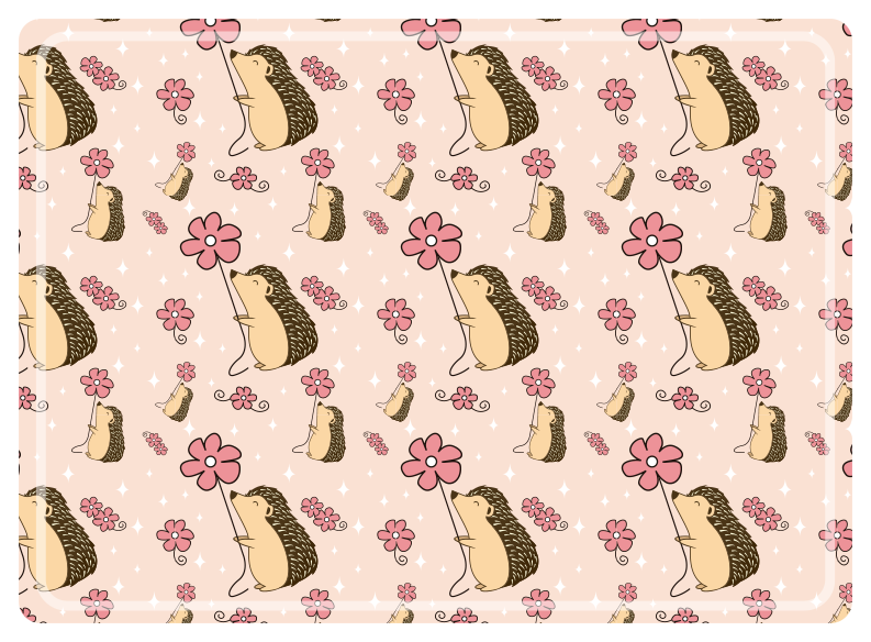 Bordstabletter original söt igelkottmönster - Tenstickers