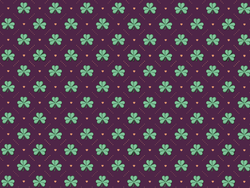 Shamrock mönster original bordstabletter - Tenstickers