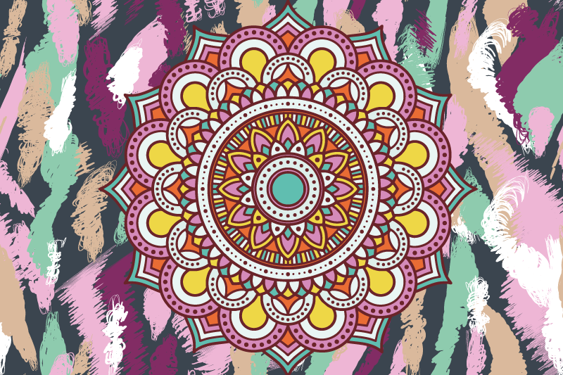 Bordstabletter lively mandala element - Tenstickers