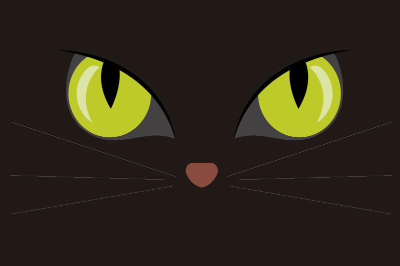 Skrämmande svart halloween kattplattformar - Tenstickers