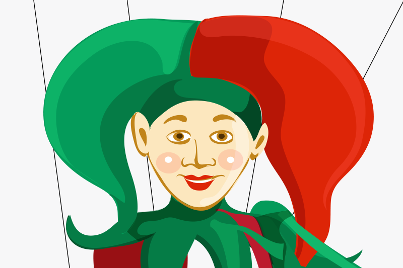 Bordstabletter original jester karaktärsillustration - Tenstickers