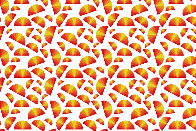 Färgglada fläktmönster bordstabletter original - Tenstickers