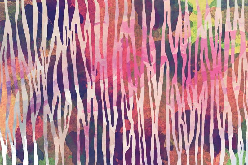 Regnbågs zebra tryck bordstabletter - Tenstickers