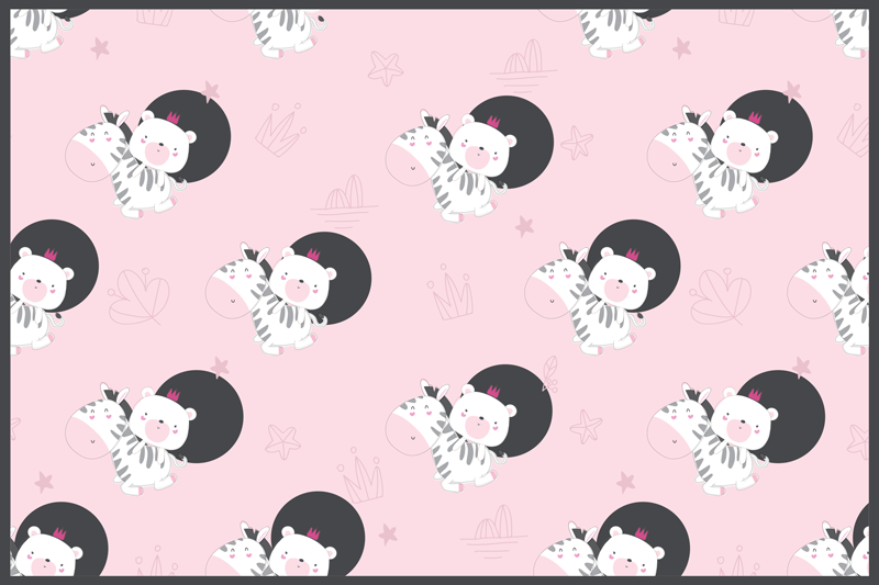 Söta zebraillustrationer bordstabletter barnen - Tenstickers